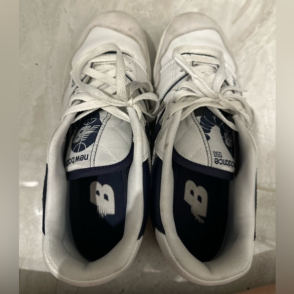 New Balance 550 white/navy size men US 7.5/ women US 9 - Picture 2 of 5